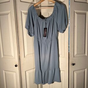 Curlbiuty Blue Dress Size 2XL